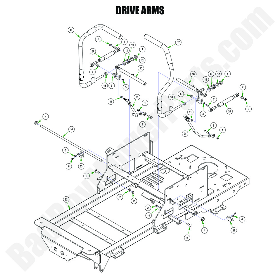 3647 - Bad Boy Mower Parts Lookup > 2024 > ZT Elite > Drive Arms